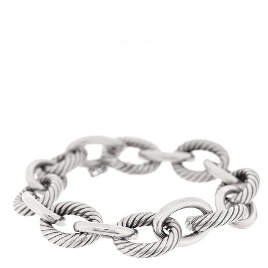 Sterling Silver 17mm Extra Large Oval Link Bracelet
