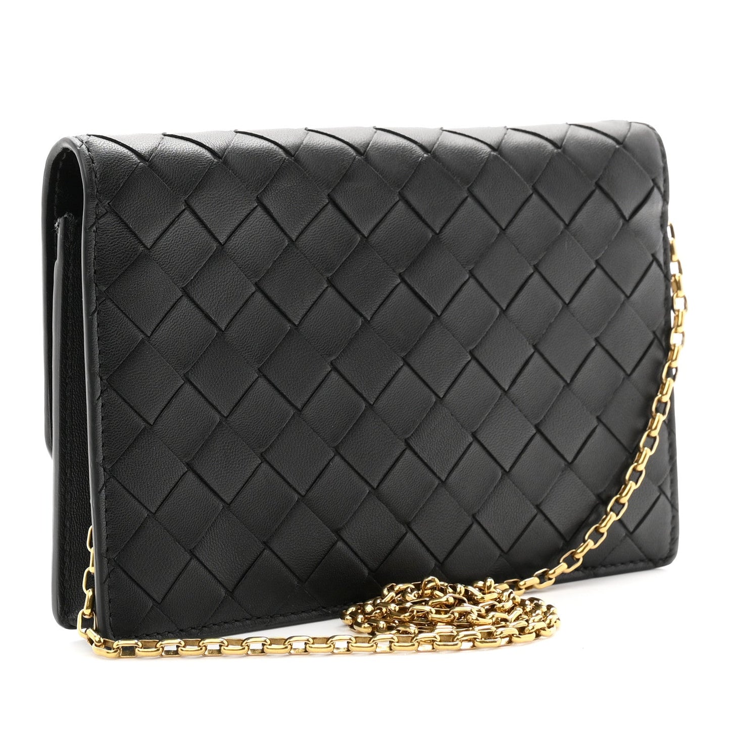 Nappa Intrecciato Andiamo Pouch On Chain Black