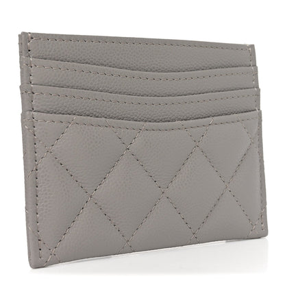 Caviar Quilted Multi Card Holder Dark Grey