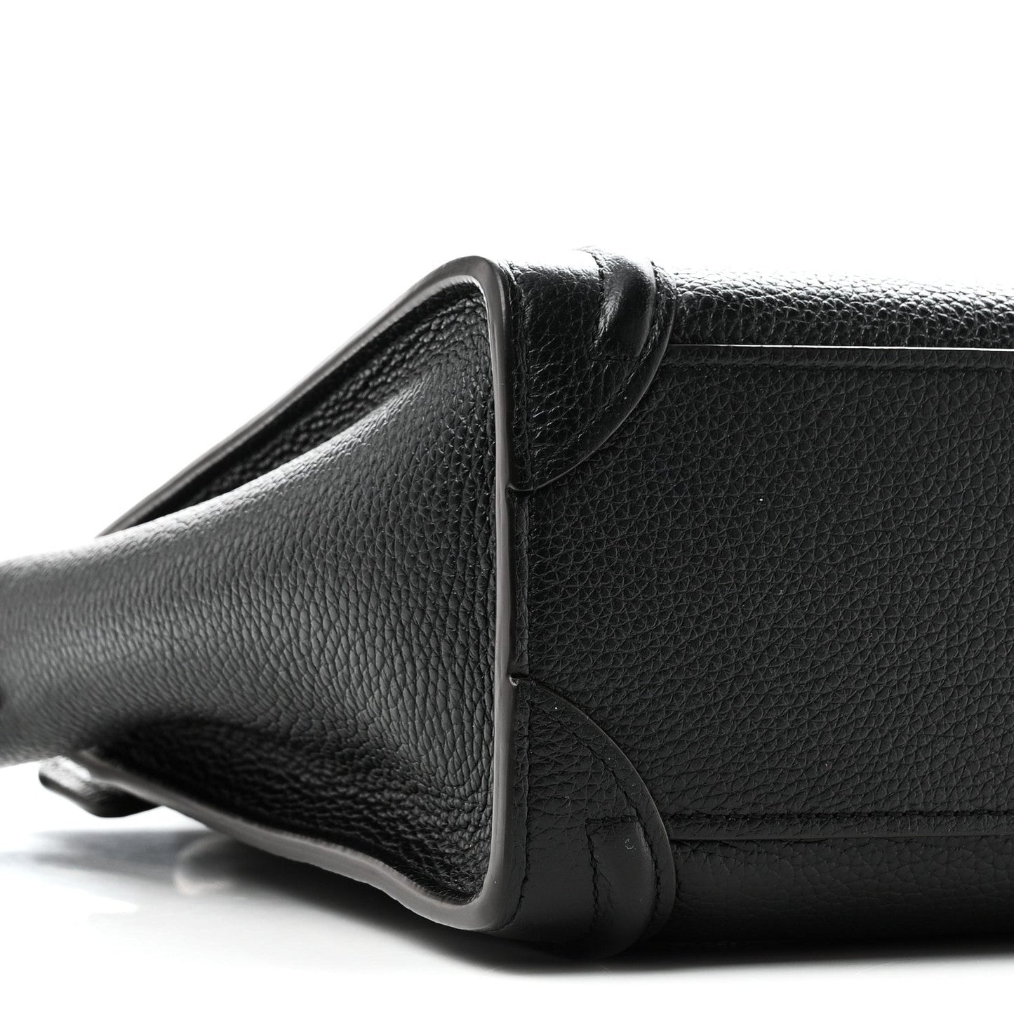 Drummed Calfskin Nano Luggage Black