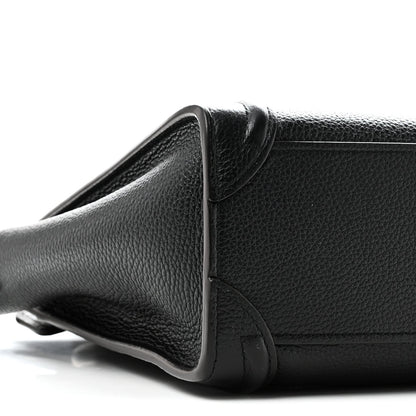Drummed Calfskin Nano Luggage Black
