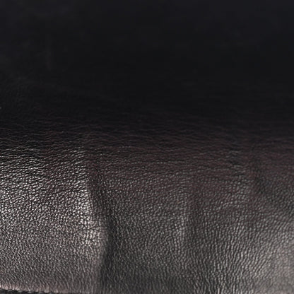Lambskin Quilted Drawstring Backpack Black