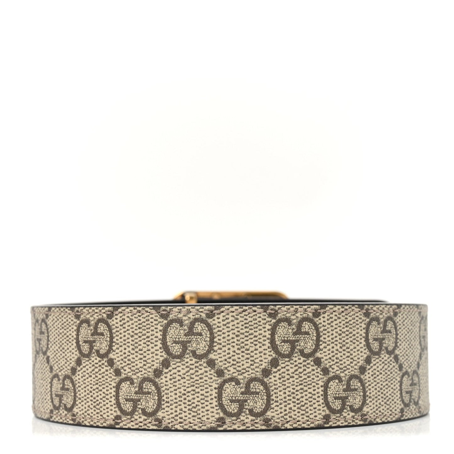 GG Supreme Monogram Reversible GG Marmont Belt 95 38 Beige Ebony New Acero