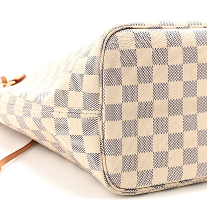 Damier Azur Neo Neverfull MM Rose Ballerine