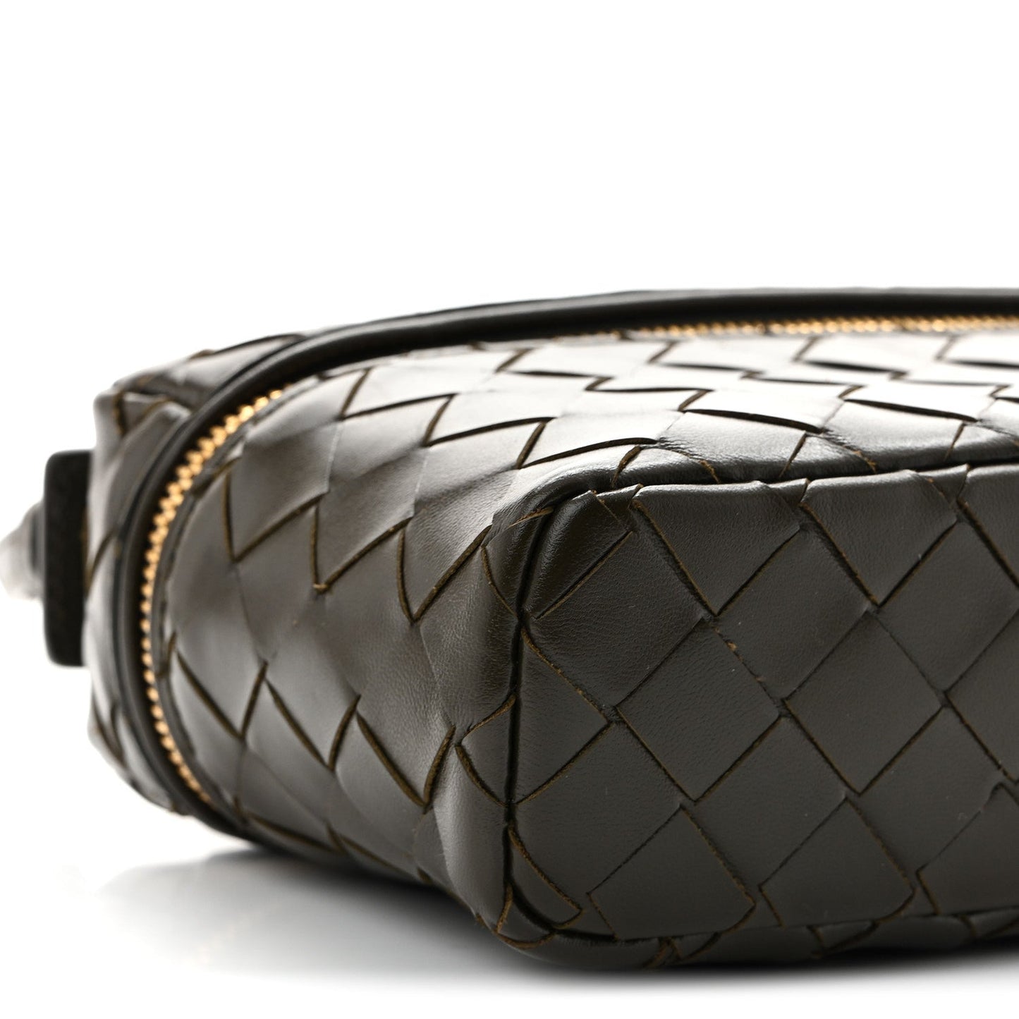 Calfskin Intrecciato Bang Bang Vanity Case Kaki