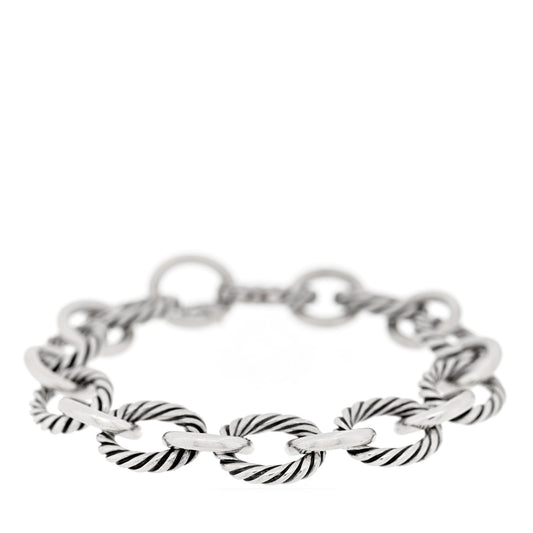 Sterling Silver 12mm Large Oval Link Bracelet