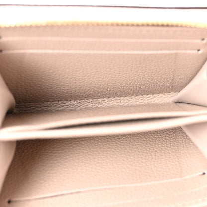 Calfskin Lockme Zippy Coin Purse Greige