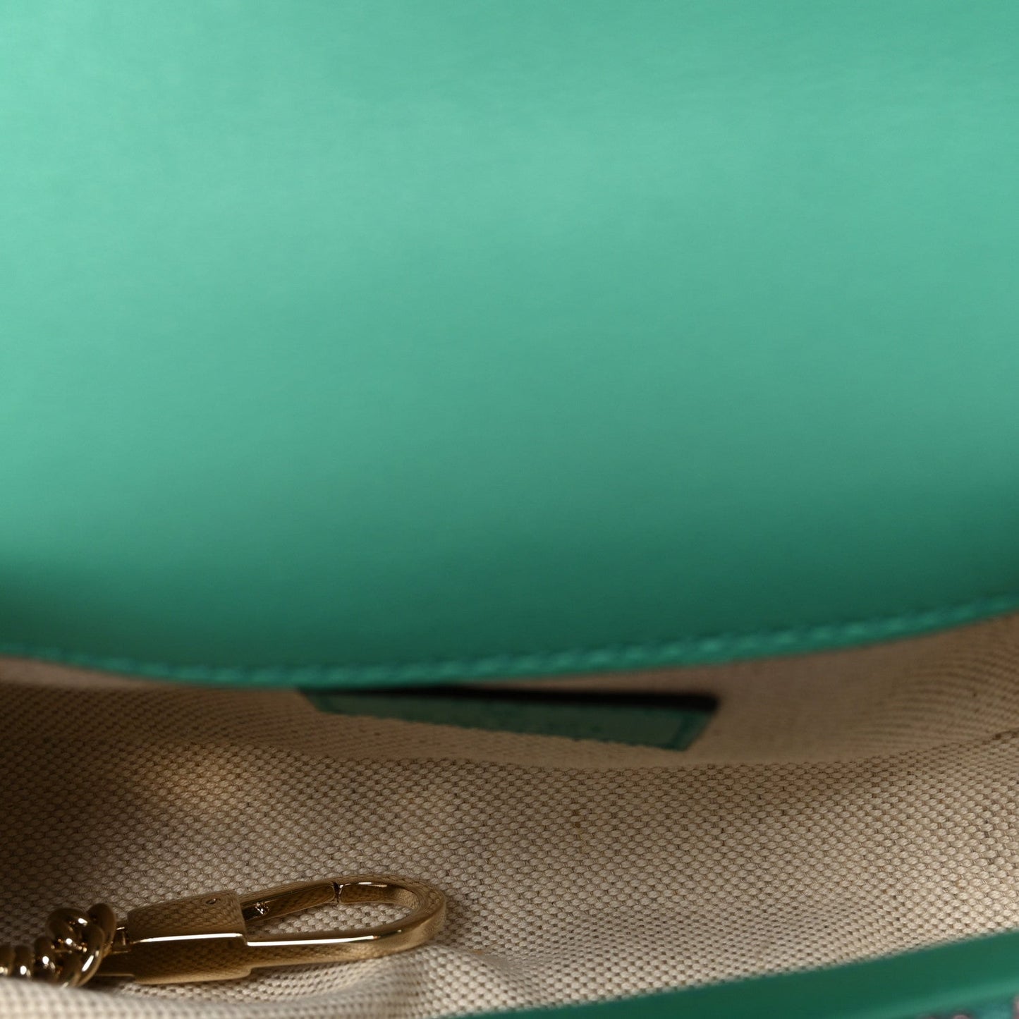 Jacquard Super Mini GG Marmont Shoulder Bag Green