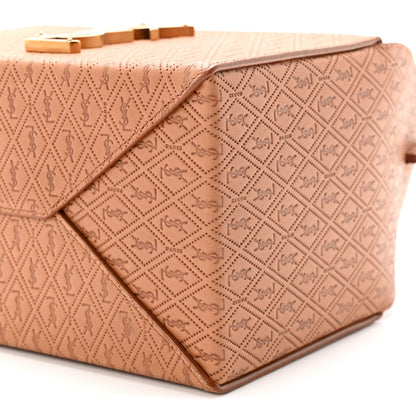 Calfskin Monogram Take Away Box Dusty Vintage Brown Gold