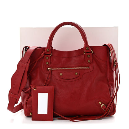 Sugar Goatskin Classic Gold Hardware Velo Rouge Coquelicot
