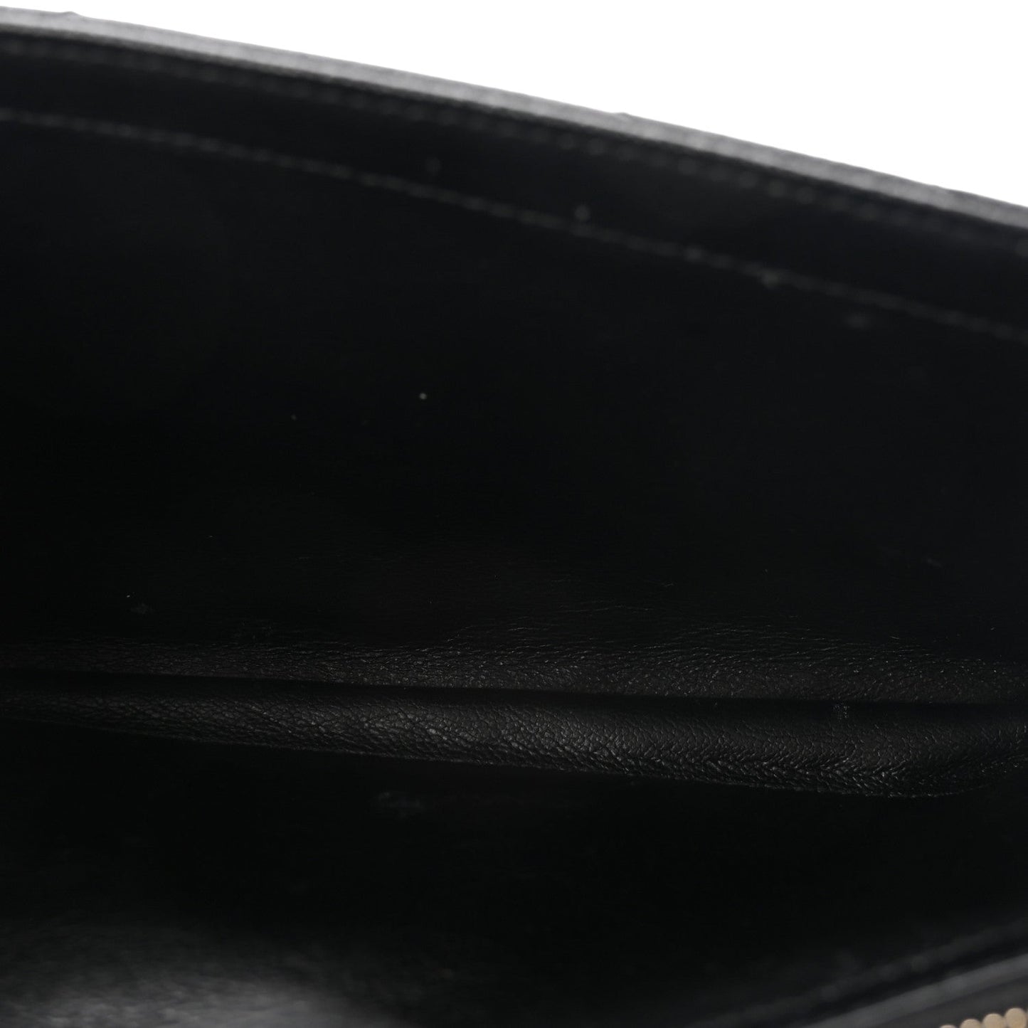 Grain De Poudre Matelasse Chevron Monogram Chain Wallet Black