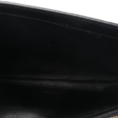 Grain De Poudre Matelasse Chevron Monogram Chain Wallet Black