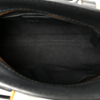 Alexander McQueen Pebbled Calfskin Mini Skull Padlock Zip Around Tote Black