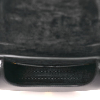 Box Calfskin Small Bobby Flap Black