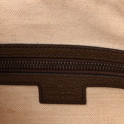 GG Supreme Monogram Web Small Ophidia Half Moon Hobo Brown