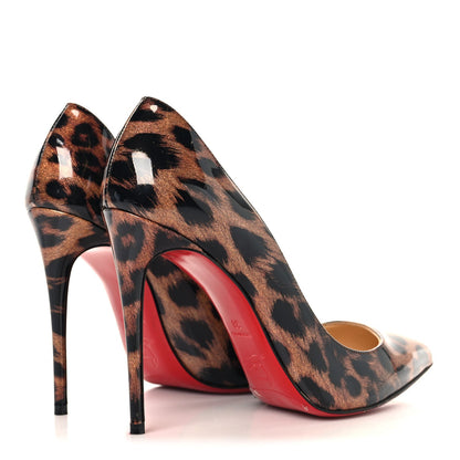 Patent Glitter Leopard Print Pigalle Follies 100 Pumps 38 Gold