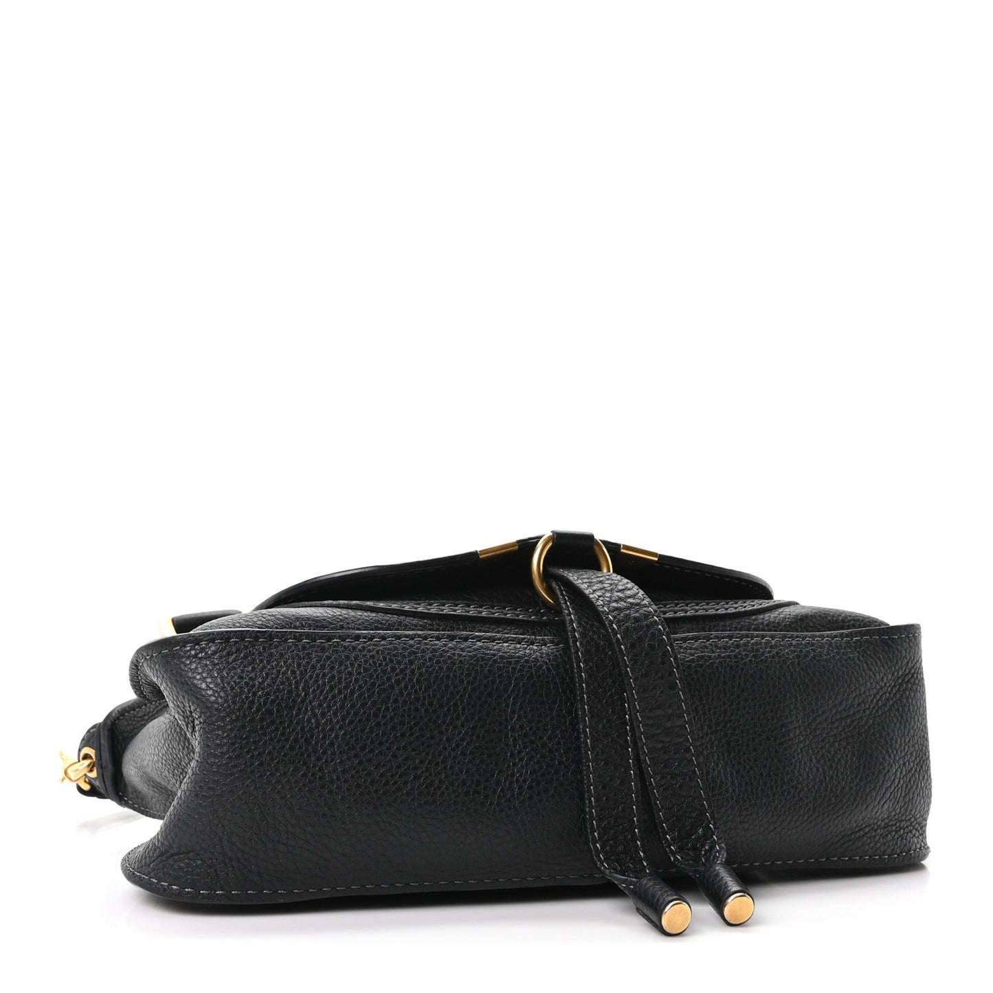 Calfskin Small Marcie Satchel Black