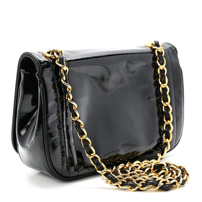 Patent Mini Flap Black