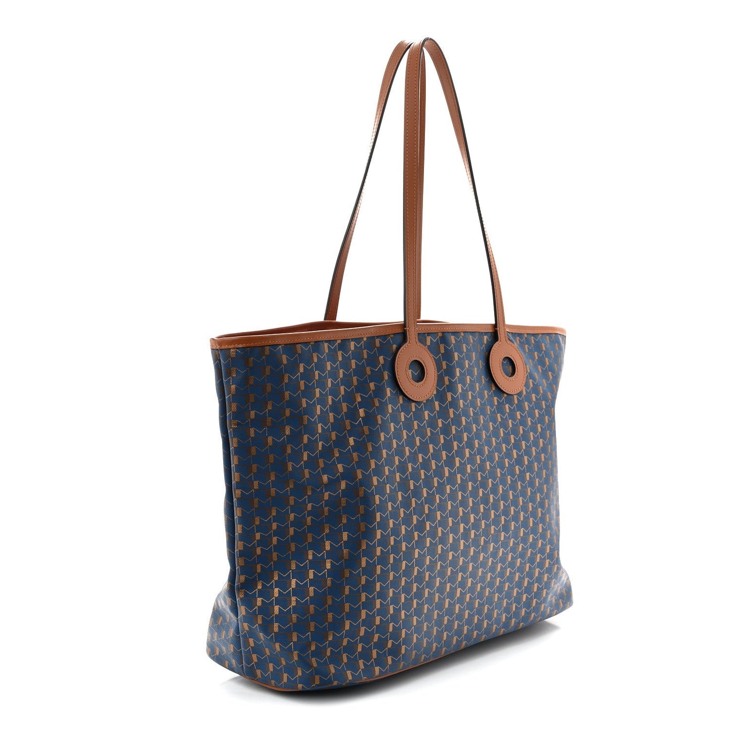 Canvas 1920 Calfskin Oh! Tote Ruban GM Indigo Bronze Cognac
