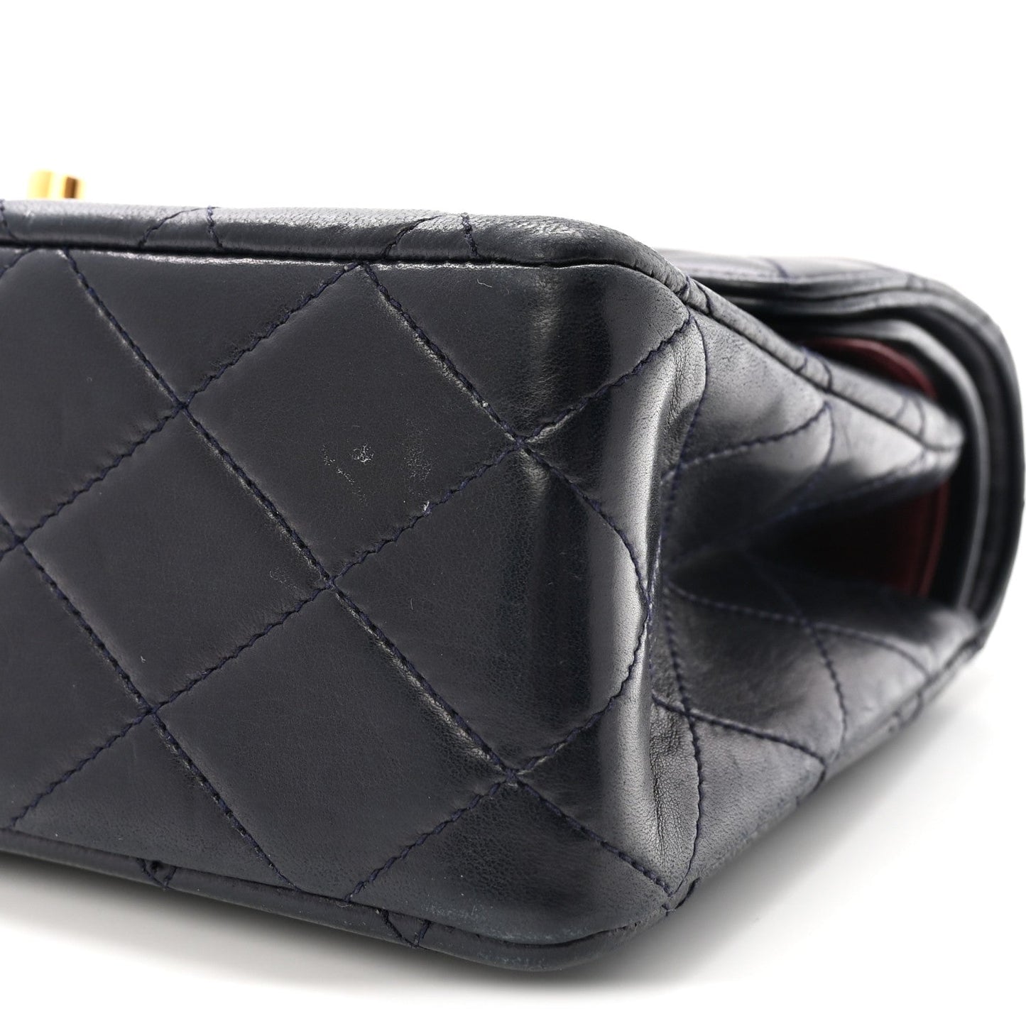 Lambskin Quilted Small Double Flap Bag Black