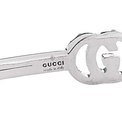 18K White Gold Diamond GG Running Cuff Bracelet