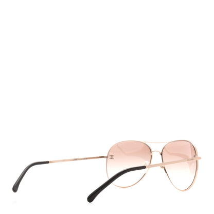 Metal Aviator CC Sunglasses 4189-T-Q Rose