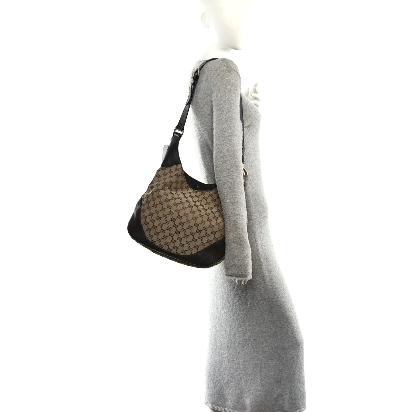 Gucci Monogram Medium Charlotte Hobo Brown