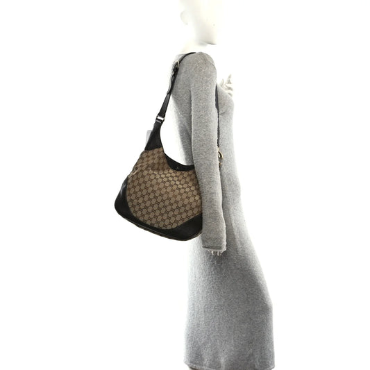 Gucci Monogram Medium Charlotte Hobo Brown