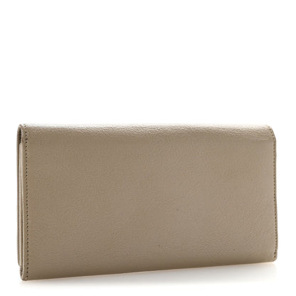Chevre Gold Metallic Edge Hardware Money Wallet Rose de Sables