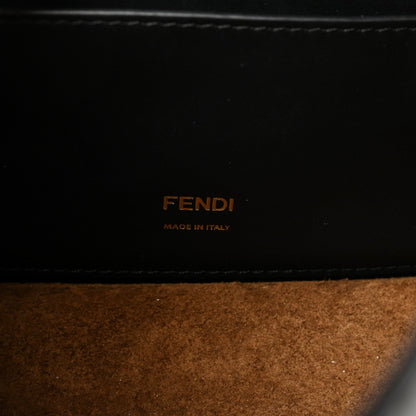 Agnello Old Shine Small Kan U Shoulder Bag Black