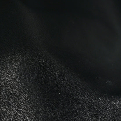 Bark Calfskin Embossed The Pouch Oversized Clutch Black