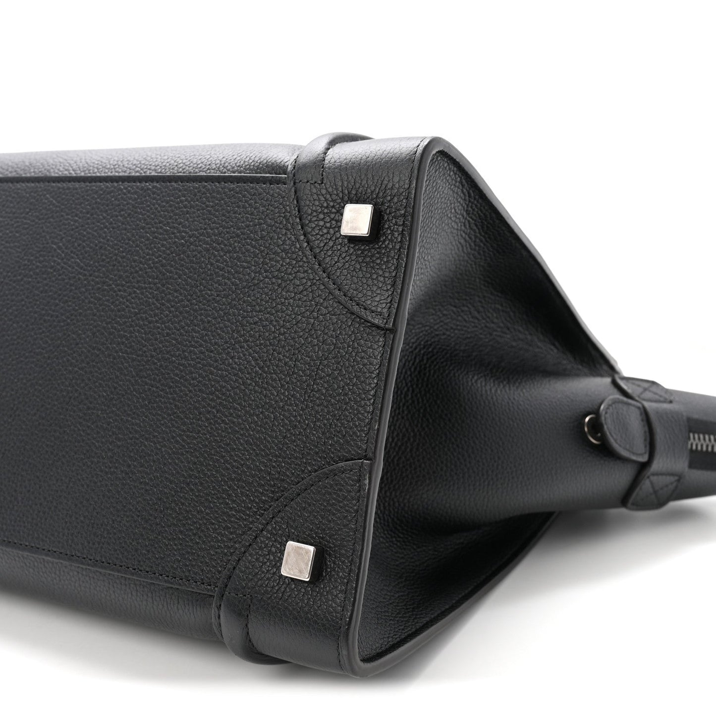 Drummed Calfskin Mini Luggage Black