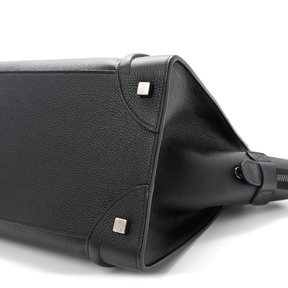 Drummed Calfskin Mini Luggage Black