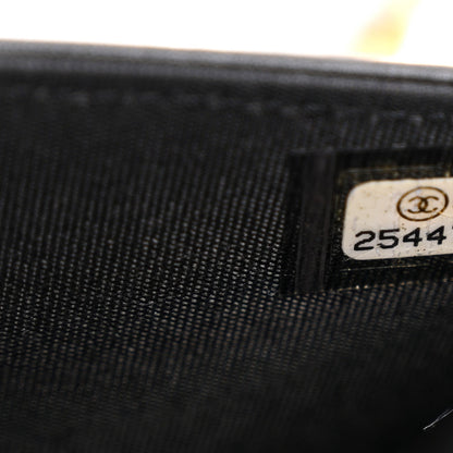 Caviar Quilted Boy Wallet On Chain WOC Black