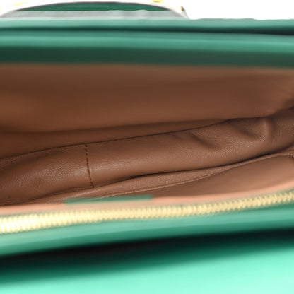 Snakeskin Horsebit 1955 Shoulder Bag Green