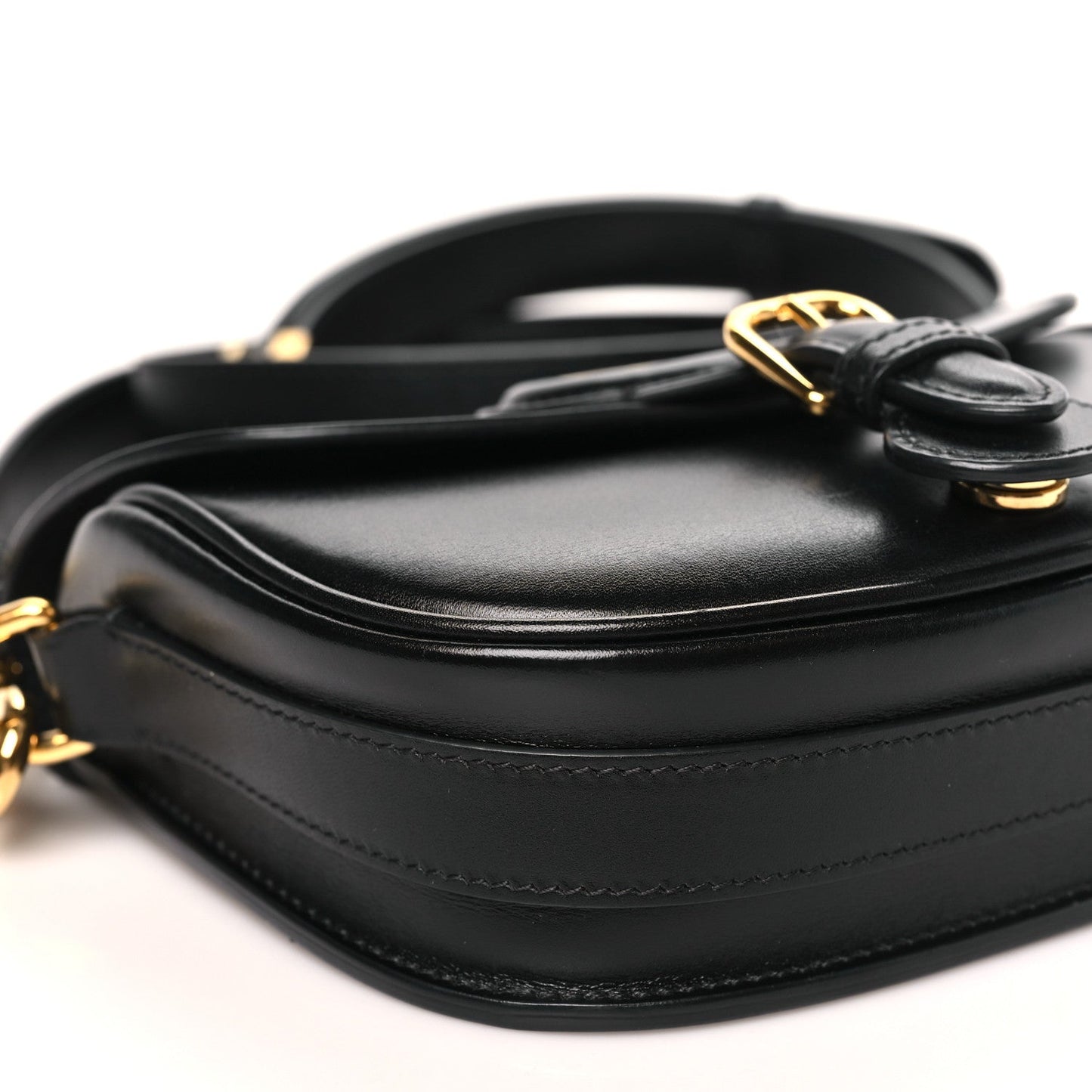 Box Calfskin Small Bobby Flap Black