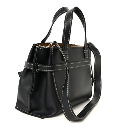 Calfskin Small Gate Tote Midnight Blue