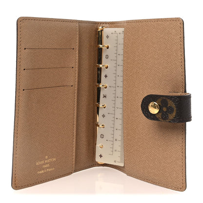 Monogram Complice Trunks and Bags Small Ring Agenda Cover Beige