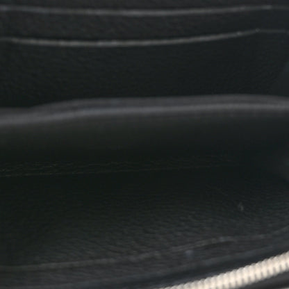 Calfskin Lockme Zippy Coin Purse Black