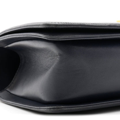 Lambskin Quilted Medium Boy Flap Navy