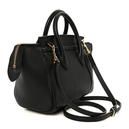 Grained Calfskin Little New Luggage Black