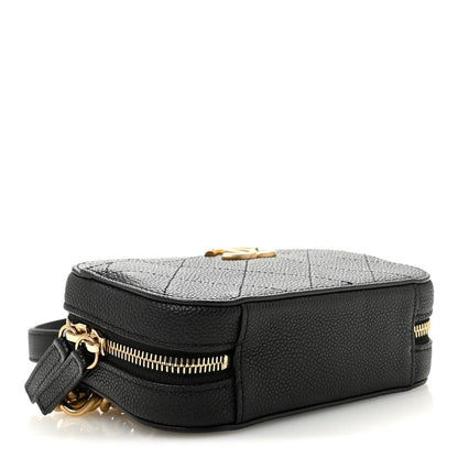 Caviar Quilted Waist Bag Black