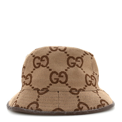 Monogram Jumbo GG Bucket Hat L Camel Ebony New Acero