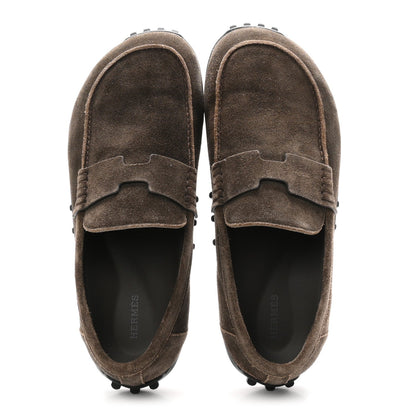 Suede Calfskin Mens Lazy Loafers 42 Ecorce