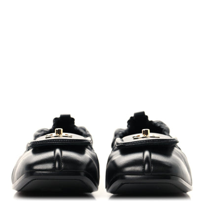 Lambskin CC Turnlock Ballerina Flats 39.5 Black