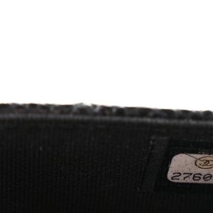 Caviar Quilted Flap Card Holder Black
