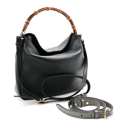 Softy Wonka Textured Dollar Calfskin Medium Diana Shoulder Bag Black Dusty Grey