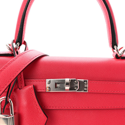Epsom Kelly Sellier 25 Rose Mexico Rouge Grenat