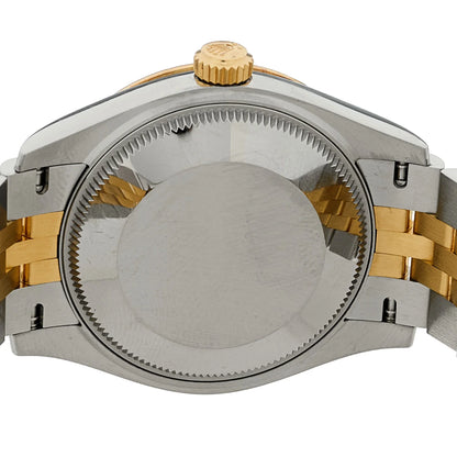 Rolex Stainless Steel 18K Yellow Gold Diamond 31mm Oyster Perpetual Datejust Watch Green Floral 278273