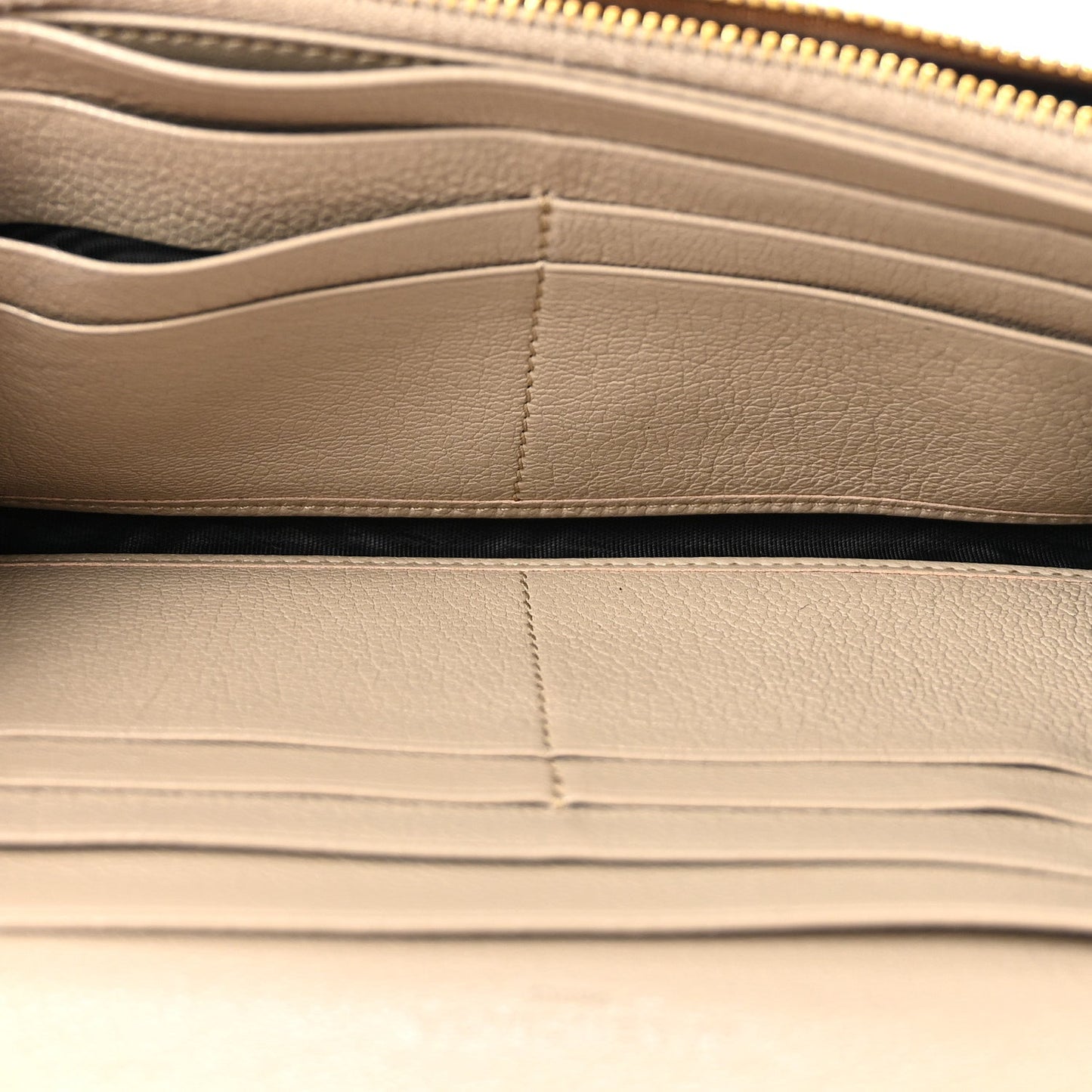 Chevre Gold Metallic Edge Hardware Money Wallet Rose de Sables
